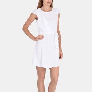 NWT Armani Exchange A|X Womens cream white cap sleeve knee length dress size 14